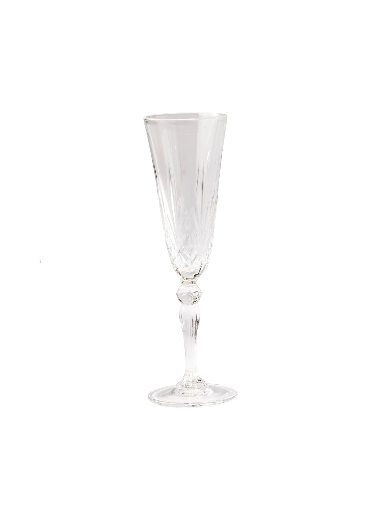 Etched champagne flute from Melodia glassware set.