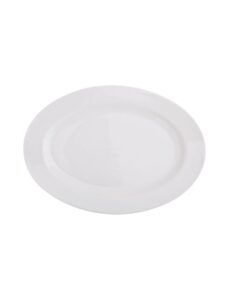 18-inch oval white platter for serving main dishes.