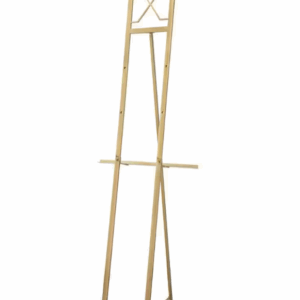 This is a 57" tall wood easel for signage at events