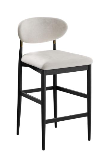 Gilded crescent bar stool - Charleston SC