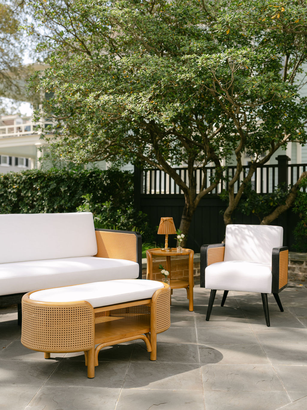 Palmetto Rattan Lounge Chair - Image 3