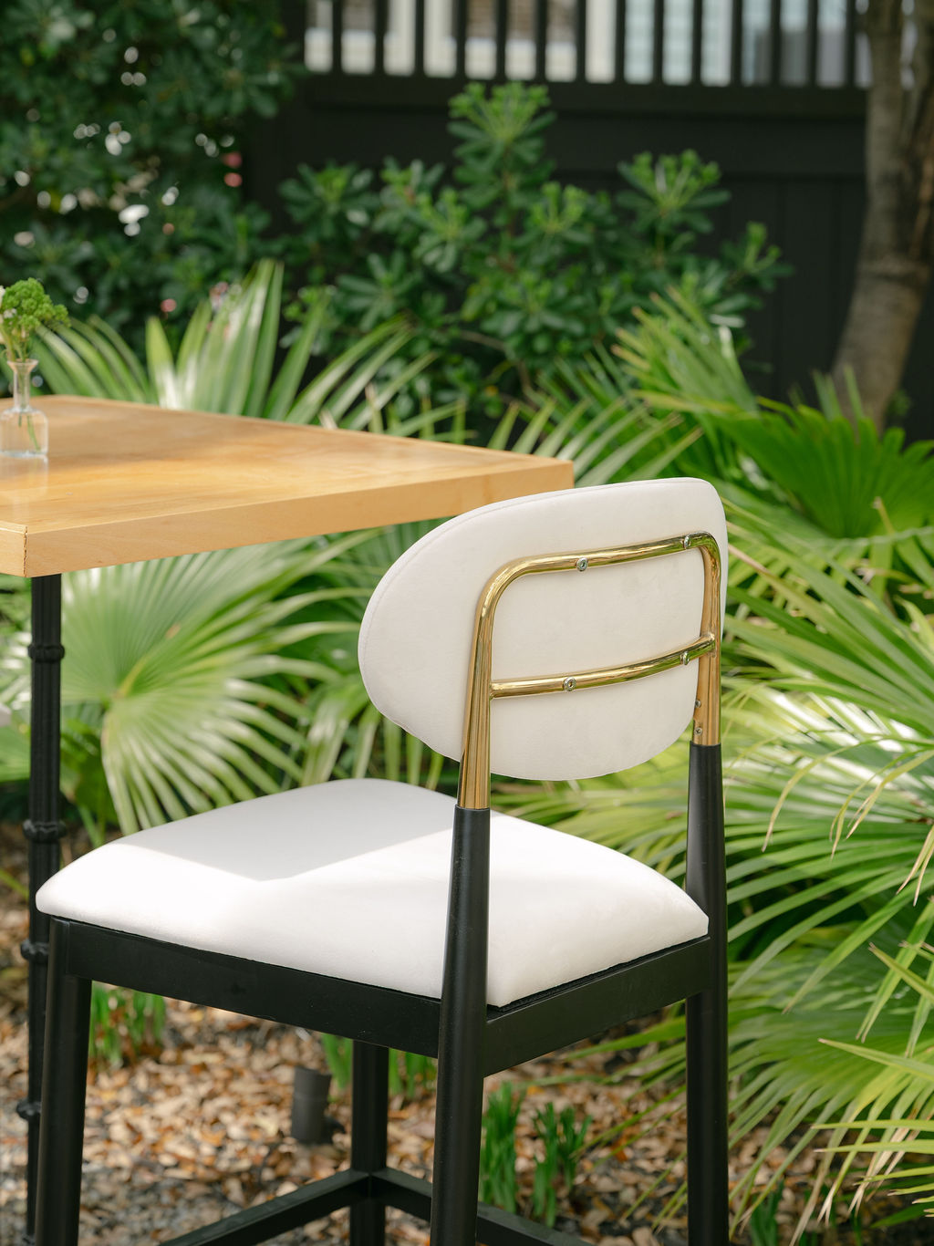 Gilded Crescent Barstool - Image 3